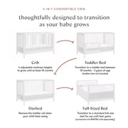 Cuna convertible 4 en 1 Swell de Babyletto con kit de conversión para cama infantil