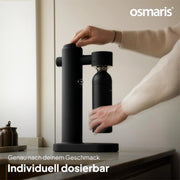 Gasificador de agua Sparkle One de acero inoxidable con 2 botellas de acero inoxidable de 1,1 L y válvula de liberación de presión