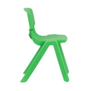 Paquete de 10 sillas escolares apilables de plástico de Flash Furniture con altura de asiento de 13.25 pulgadas