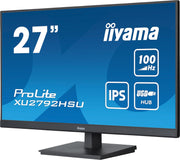 Monitor iiyama Prolite 27" XU2792HSU-B6, Slim, IPS, 1920x1080 @100Hz, 0.4ms, 250 CD/m², HDMI, DisplayPort, concentrador USB, altavoces, TCO, VESA 100x100