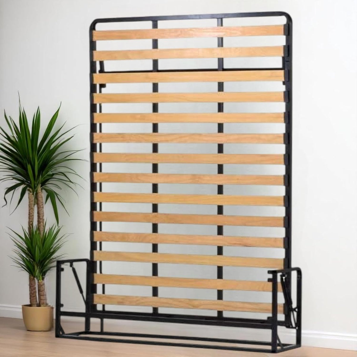 Cama Abatible para 2 Personas - 140cm x 200cm - Cama Mural Plegable - Vertical - Clásica