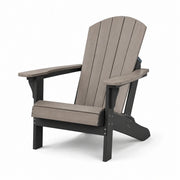 Silla Adirondack de Polywood con estructura de metal gris