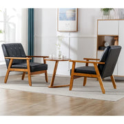 Juego de 2 sillas decorativas de estilo moderno de mediados de siglo con mesa auxiliar