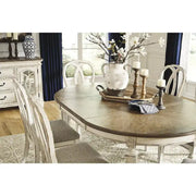 Paquete de comedor de 8 piezas Realyn en blanco/marrón de Signature Design by Ashley