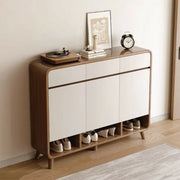 Mueble zapatero moderno de madera para recibidor, tamaño mediano