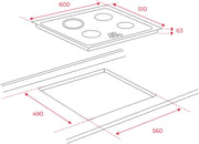 TEKA Placa Vitrocerámica 60 cm, 3 Fuegos, Touch Control, Función Stop & Go, Indicador de Calor Residual, Modelo TB 6315