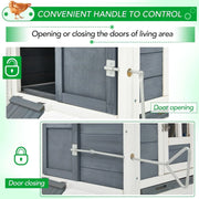 AECOJOY Gallinero grande de 144'' con corral, caseta de madera para aves y jaula para aves de corral
