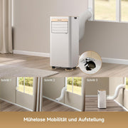 DREAME P-Wind10 7000 BTU Aire acondicionado portátil, 3 en 1: Enfriador, deshumidificador y ventilador. Flujo de aire 3D, control por aplicación y mando a distancia, modo de suspensión, autoevaporación, instalación sencilla