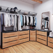 Cómoda Vicco Ruben, Roble dorado/Antracita, 48x77,6 cm con cajones