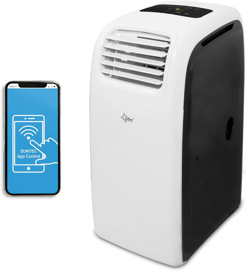 SUNTEC Mobiles Klimagerät Transform 14.000 Eco R290 APP – Klimaanlage mobil und leise mit Smart App Steuerung – Entfeuchter für Räume bis 70 qm – Mobile Kühlung & Heizung für zuhause – 14.000 BTU