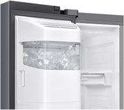 Samsung RS70F64KETEF, frigorífico americano de 640 l, Side-by-Side, acero inoxidable Platinum, dispensador de agua y hielo, Wi-Fi + sistema No Frost