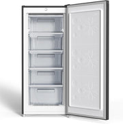 Congelador CHiQ FSD166NE4E 166 L, tecnología No Frost, puerta reversible, acero inoxidable negro, 144 cm de altura