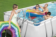 Bestway Conjunto de piscina rectangular Power Steel 404x201x100 cm