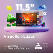 Tableta Lenovo Tab Plus, pantalla táctil 2K de 11,5", Mediatek Helio G99, sistema de audio JBL con 8 altavoces, 8 GB de RAM, SSD de 256 GB, Android 13, gris