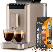 Cafetera superautomática Tchibo Esperto2 Caffè con función para 2 tazas para Caffè Crema y Espresso, Granite Black - INCLUYE set de degustación de café GRATIS