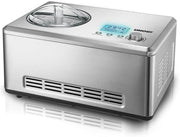 Máquina de helados Unold 48876 Nobile - acero inoxidable, 180 vatios, 2 litros, compresor de autorrefrigeración totalmente automático, pantalla LCD