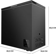 Congelador Arcón Cecotec Negro 199 L Bolero CoolMarket Chest 199 Black E. Congelador, 83,5 cm de altura y 82,5 cm de ancho, Inverter Plus, convertible en frigorífico, Clase E, Fast Freezing