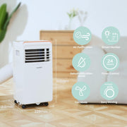 Aire acondicionado portátil Comfee MPD1-12CRN7, 12000 BTU 3,5kW, refrigeración, ventilación y deshumidificación, tamaño de habitación hasta 117m³ (43㎡), aire acondicionado móvil con tubo de escape