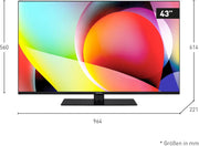 Panasonic TN-43W70AEZ, Serie W70 de 43 pulgadas, Smart TV LED 4K Ultra HD, 2024, Asistente de Google, Chromecast, Dolby Vision y Atmos, Modo Juego, Bluetooth, para una experiencia visual excepcional