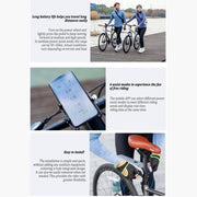Kit de conversión para bicicleta eléctrica + adaptador de tija de sillín, 6 velocidades, máx. 25 km/h, ligero (2 kg) y fácil de transportar + control por aplicación, ideal para bicicletas de montaña y carretera