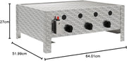Asador de gas de acero inoxidable de 3 quemadores GB-K1103B, parrilla de gas de mesa, 10000W, 64x52x27 cm, para exteriores