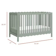 Cuna convertible 4 en 1 Swell de Babyletto con kit de conversión para cama infantil