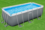 Kit de piscina sobre suelo Bestway Steel Pro Max - 412 cm x 201 cm x 122 cm - Gris oscuro