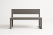 Banco rectangular de polipropileno gris