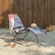 Lafuma MOBILIER - Sillón relax Zero Gravity R Clip - Tumbona plegable para terraza y jardín - Tejido Batyline® resistente - Tumbona multiposición, cómoda, Francia - Azul océano