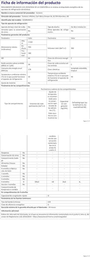 Congelador Siemens GS54NAWCV iQ500, 176 x 70 cm, 327 L, noFrost nunca más volver a descongelar, bigBox espacio para alimentos congelados grandes, varioZone estantes y cajones de cristal flexibles, Blanco