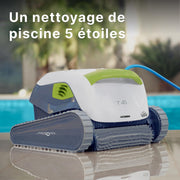 Robot limpiafondos eléctrico para piscinas DOLPHIN T45 - Limpieza de paredes, piscinas enterradas de hasta 12 m, 3 años de garantía