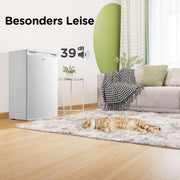 Refrigerador Comfee 131L sin congelador, compresor inverter, 72kWh/año, clase D, 39dB, cajón para frutas/verduras, Al. 84,5 An. 55,3 cm