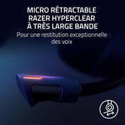 Razer Kraken V4 Pro - Auriculares inalámbricos para juegos con centro de control - Tecnología háptica Sensa HD (centro de control OLED, transductores Triforce de 40 mm, HyperSpeed y Bluetooth, audio espacial THX, RGB) Negro