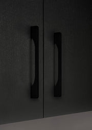 Cocina en L Turin 220 x 211 x 60 cm, negro - Sin electrodomésticos - Cocina moderna y espaciosa con aspecto de roble artesano y gran capacidad de almacenamiento