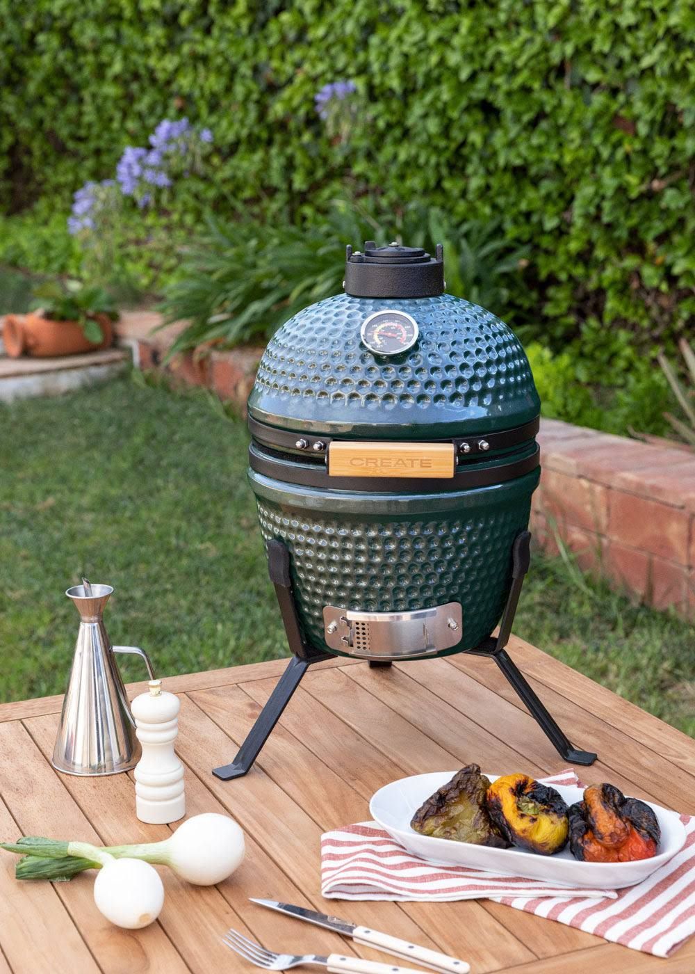 crear BBQ KAMADO Barbacoa ahumador de cerámica
