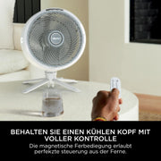 Ventilador Shark FlexBreeze silencioso, ventilador híbrido con y sin cable, portátil, para interiores y exteriores, resistente a los rayos UV y al agua, ultra potente, ultra silencioso, blanco FA220EU