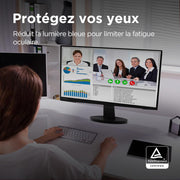 Lenovo N27q Monitor 27" QHD (IPS, 100Hz, 4ms, cable DP, HDMI) Ajuste pivotante - Negro