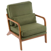 Sillón decorativo tapizado de estilo moderno de mediados de siglo