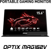 Monitor portátil MSI Optix MAG162V de 15,6" FHD - Panel IPS, 1920x1080, 60Hz, Contraste 1000:1, HDMI 1.4b, USB Tipo-C - Gris