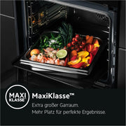 Horno empotrable AEG – Serie 5 Aire caliente circular: resultados de cocción uniformes en 3 niveles – Autolimpieza por pirólisis – 25 programas automáticos – Pantalla táctil LED – Calentamiento rápido – Negro – BPE53516AB