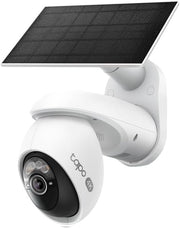 Kit de cámara de vigilancia para exteriores Tapo C660 con panel solar 4K 8MP, visión 360°, visión nocturna a color Starlight, batería de 10 000 mAh, detección por IA, IP66, alarma rápida y antirrobo