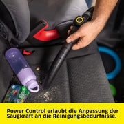 Aspirador en seco y húmedo KÄRCHER WD 7 Control P S, 30 l, 1400 W, FILTelligence, función de soplado, mando a distancia, toma de corriente, acero inoxidable