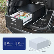 AAOBOSI Nevera de compresor de cajón 31L 12V/24V, control por aplicación, -20°C a 20°C, modo Max/Eco para coche, camión, barco y camping