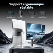 Monitor Gaming KTC de 27 pulgadas | 2K@200Hz | Altavoces integrados | Panel Fast IPS | Tiempo de respuesta de 1ms (MPRT) | Brillo de 450 CD/㎡, HDR400 | Adaptive Sync | 131% sRGB, 97% DCI-P3, ΔE＜2 | Blanco