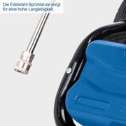 Limpiadora de alta presión térmica Scheppach HCP5000 – 4,3 kW – Motor de gasolina de 4 tiempos 5,9 CV – Presión 241 bares – Caudal 570 l/h – Arranque manual – Accesorios incluidos