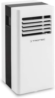 Aire acondicionado portátil TROTEC PAC 2100 X 3 en 1: refrigeración, ventilación y deshumidificación. Unidad de aire acondicionado monobloque de 2 kW, 7.000 BTU/h, para habitaciones de hasta 26 m² y 65 m³, con 2 niveles de ventilación.