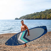 Set de Stand Up Paddle ALPIDEX SUP 305 x 76 x 15 cm Capacidad de carga hasta 150 kg Inflable Estable Ligero Set completo Bolsa de transporte Remo Aletas Bomba de aire Correa Kit de reparación