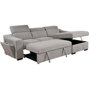 Roomfitters 103 Sofá Seccional Convertible con Chaise de Almacenamiento, Reposacabezas Ajustables, Sofá Esquinero en Forma de L con Función de Cama