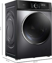 Lavadora Cecotec 12 kg de carga frontal Bolero DressCode 12500 Inverter Steel A, 1400 rpm, motor Inverter Plus, 16 programas, SteamMax, Pearl Drum, inicio diferido, limpieza de tambor, pantalla, Allergy Care, Stop&Go