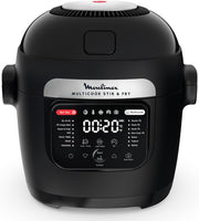 Moulinex Multicook Stir&Fry, Multicocina y freidora de aire, pala mezcladora automática, 14 programas, cocción en 2 niveles, MZ7408F0